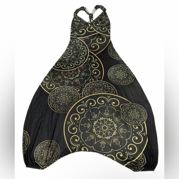 Harem Romper w/ Mandala design, sz XL - Picture 2 of 3